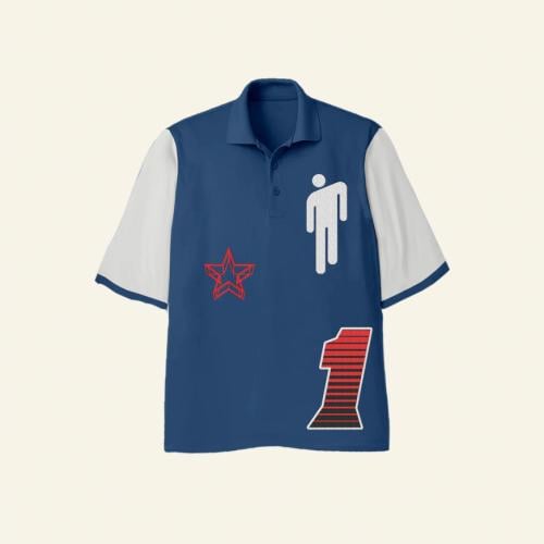 BLOHSH RACER 1 BLUE POLO SHIRT