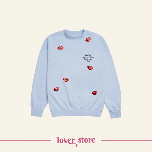 SEQUIN RED LIP CLASSIC THING THAT YOU LIKE CREWNEC...