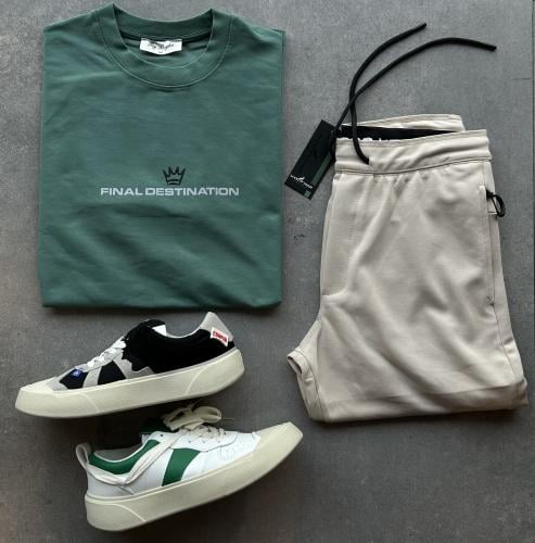 تيشيرت زيتي + بنطلون BK