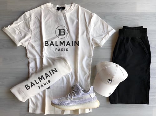 طقم تيشيرت شورت ماركة | BALMAIN PARIS
