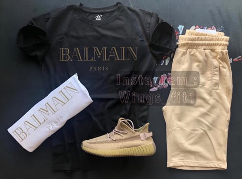 طقم تيشيرت + شورت بيج