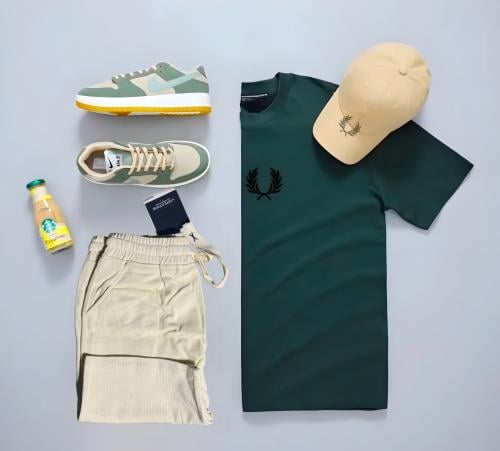 طقم منسق ماركة | تيشيرت و شورت