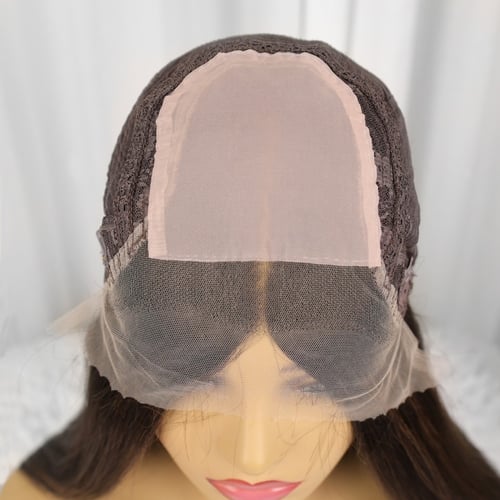 باروكة بني مع هايلايت نحاسي