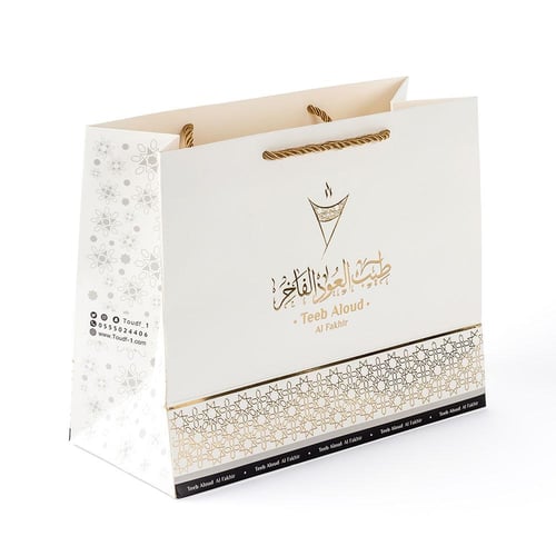 كيس إهداء فاخر لون أبيض