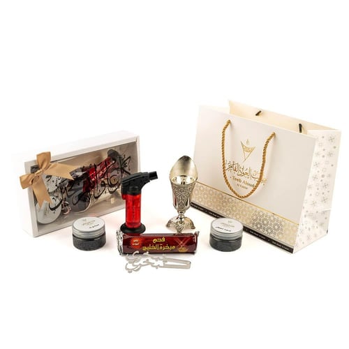 عرض العيد بوكس عود فاخر متكامل فضي