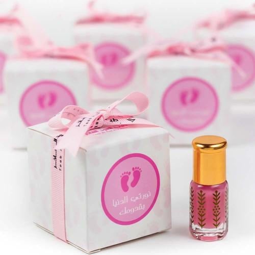 توزيعات مواليد – بوكس وردي أنيق (6 قطع)