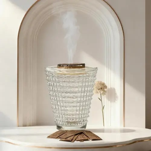 عرض مبخرة كريستال مع عود فاخر