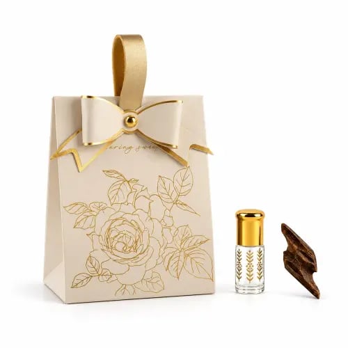 Luxurious Cambodian oud and musk distributions for occasions – elegant triangle rose design