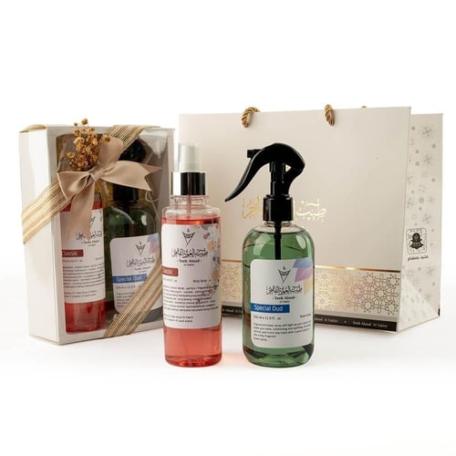 عرض الفخامة الرجالية معطر جسم كلاسيك مع معطر عود م...