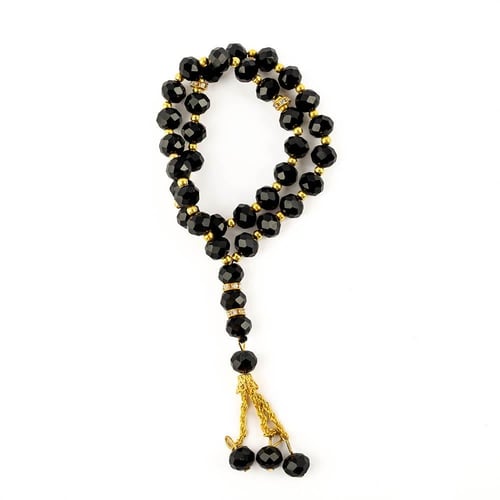 توزيعات عود ومسك مع سبحة فاخرة كريستال أسود