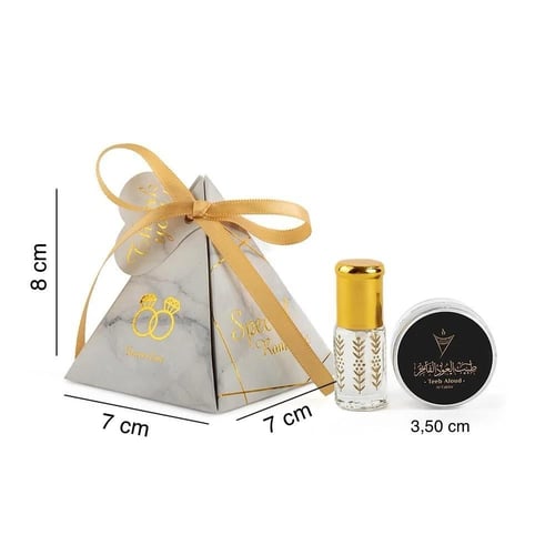 توزيعات عود مثلث رخامي للزواج