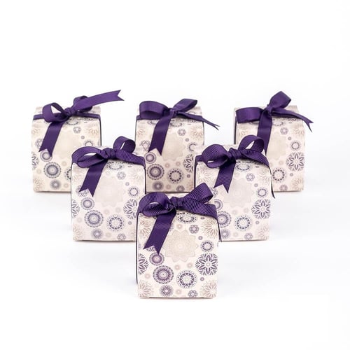 توزيعات عود – بوكس مزخرف بنفسجي (6 قطع)