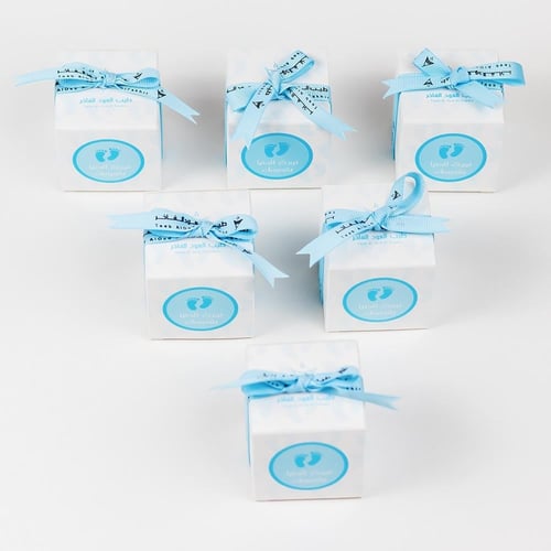 توزيعات مواليد – بوكس سماوي أنيق (6 قطع)