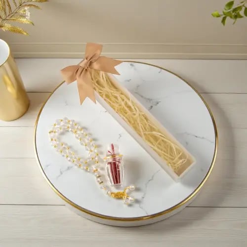 توزيعات زعفران وسبحة فاخرة