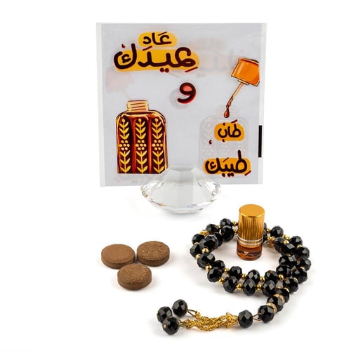 توزيعات العيد عود ومسك العود مع سبحة فاخرة – كريست...