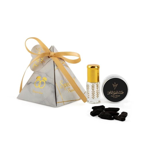 توزيعات عود مثلث رخامي للزواج