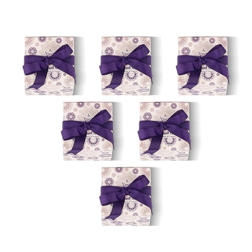 توزيعات عود – بوكس مزخرف بنفسجي (6 قطع)