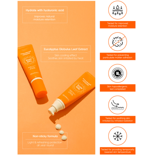 طقم جل الشمس المهدئ بالهيالورنيك 50 جم + 20 جم