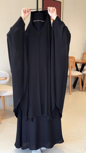 خمار بشت كامل مع نقاب إسلامي
