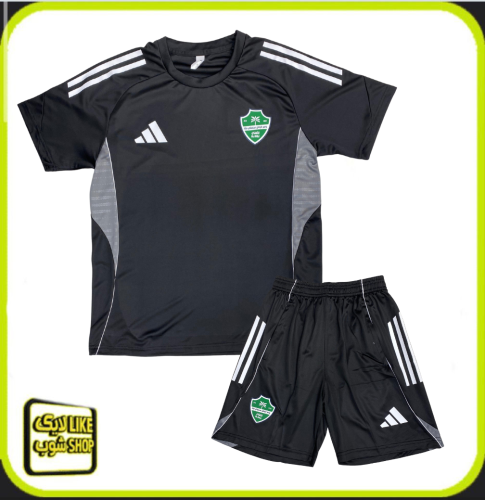 طقم الاهلي تمارين نص كم مع شورت الاسود 2026