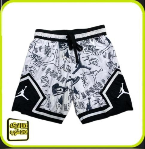 شورت رجالي جوردن ( ابيض اسود رسومات )