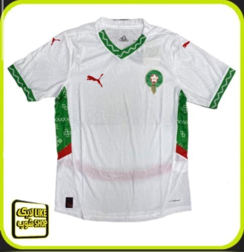 تيشيرت رجالي منتخب المغرب الابيض الاساسي فئة اللاع...