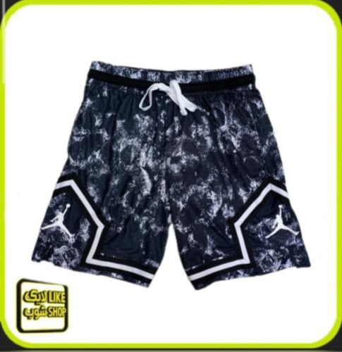 شورت رجالي جوردن ( ابيض اسود )