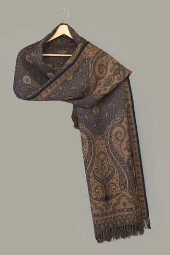 شال الكشميري نسائي صوف (أزرق)