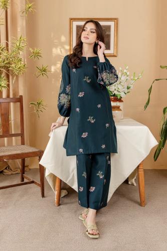 جاهزه لارتداء فستان أنواع القطن من قطعتي