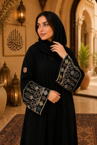 عباية مطرزة لمعان