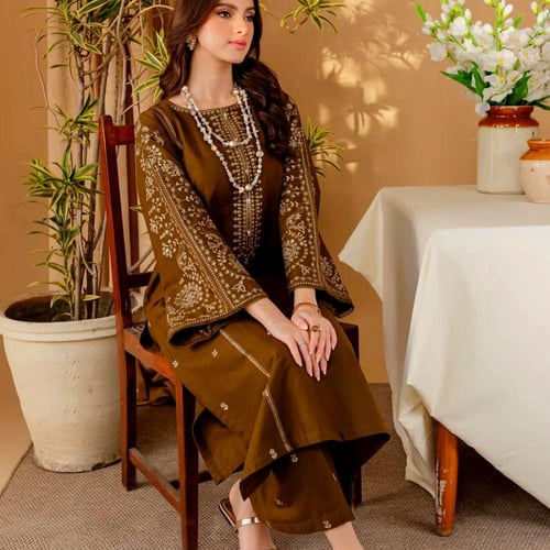 جاهزه لارتداء فستان أنواع القطن من قطعتي