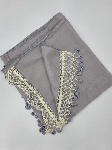 Turkish cotton headscarf in gray