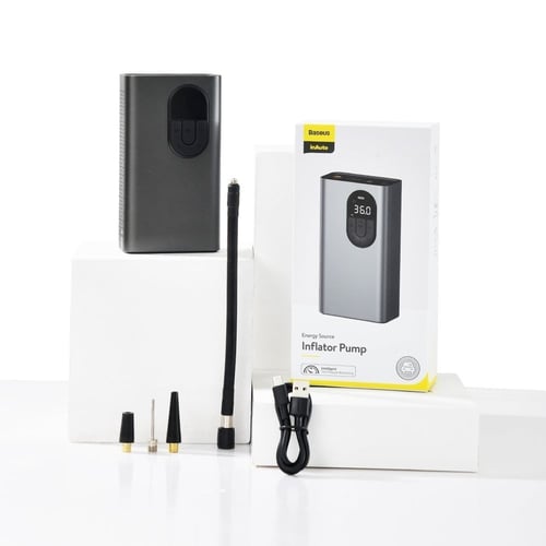 منفاخ هواء الكهربائي للسيارة من بيسوس - رمادي