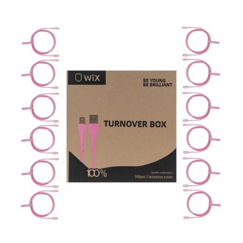 عرض كيابل شحن USB من ويكس wix بطول 2 متر -بينك