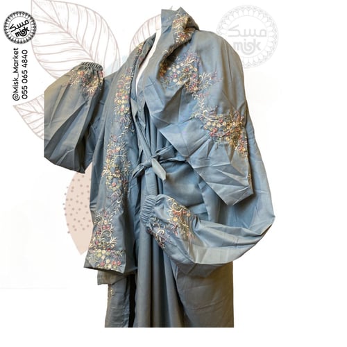 3 شرشف/ جلال صلاة مطرز بارد قطن بشريط حول الخصر.