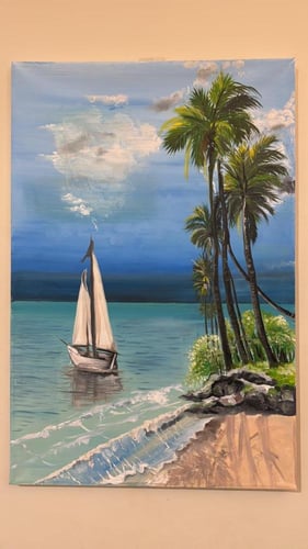 تنفيذ لوحات رسم تشكيلية فنية زيتية على قماش كانفاس