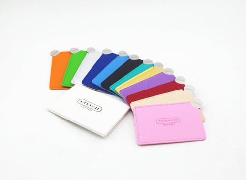 مرايا جيب مع حافظة جلد.