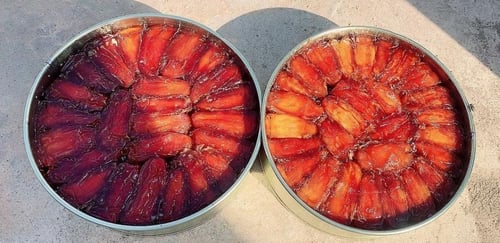 تنكة دائرية 2 كيلو تمر صفري بيشة صافي حبة وسط