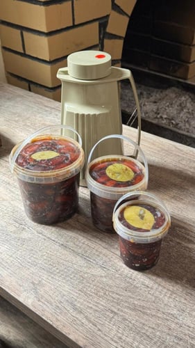 سطل شفاف صفري بيشة حبة كبيرة 1.5 كيلو