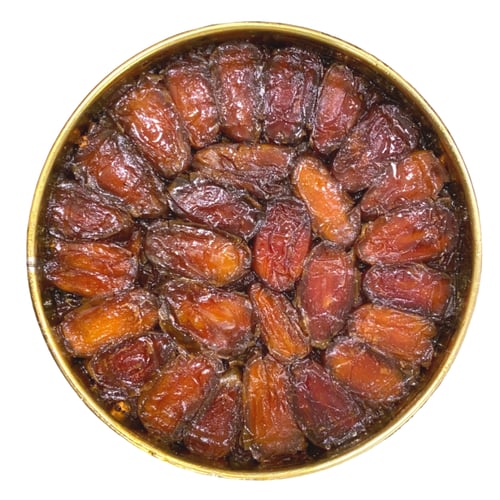 تنك تمر صفري بيشة 2 كيلو حجم حبة التمر صغيرة