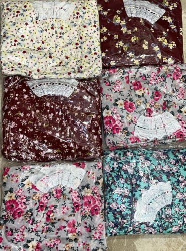 6 قطع شرشف/ جلال صلاة كلوش (بخنق) بارد قطن بارد مع...