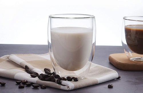 كوب زجاج مزدوج -دبل جلاس مقاوم للحرارة حجم 300 مل