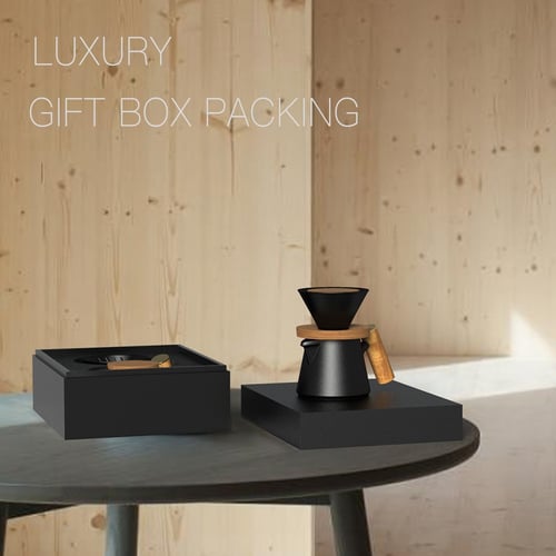 مجموعة التحضير للترشيح V60 سيراميك أسود للقهوة الم...