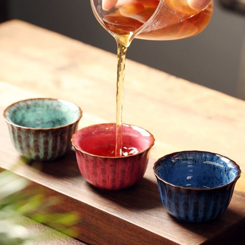 كوب قهوة مصنوع يدويا من السيراميك طراز تينموكو الص...