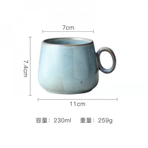 كوب قهوة مصنوع يدويا من السيراميك بملمس ناعم بعدة...