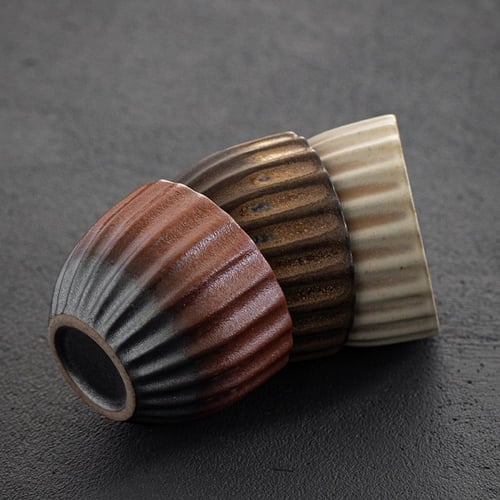 كوب قهوة مصنوع يدويا من السيراميك فخاري خشن بعدة ا...