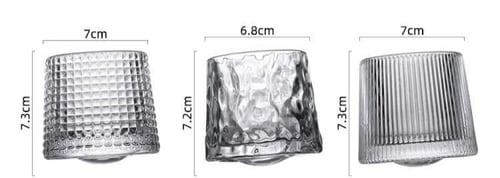 كوب زجاجي كرستالي مقاوم للحرارة بطراز معاصر مع قاع...