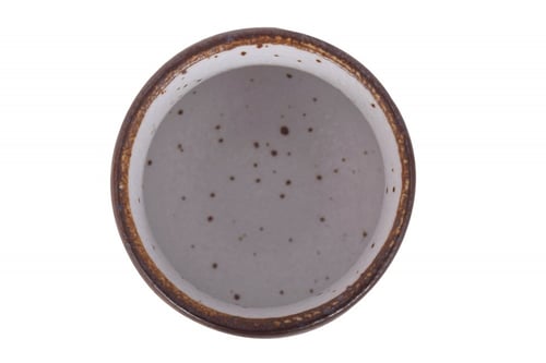 كوب قهوة سيراميك صناعة يدوية بحواف بنية |سعة 200 م...