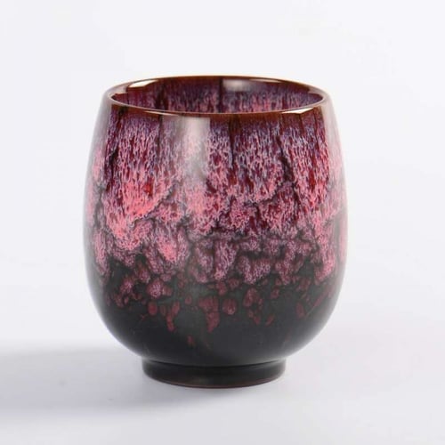 كوب قهوة مصنوع يدويا من السيراميك بشكل بركاني بالو...