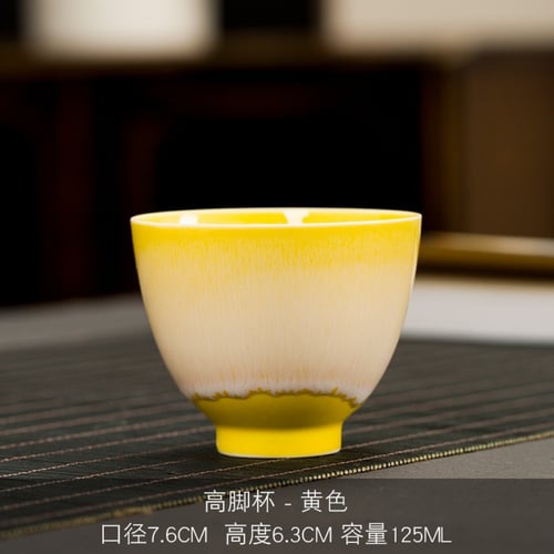 كوب اسبريسسو مصنوع يدويا من السيراميك شكل بلوري بع...